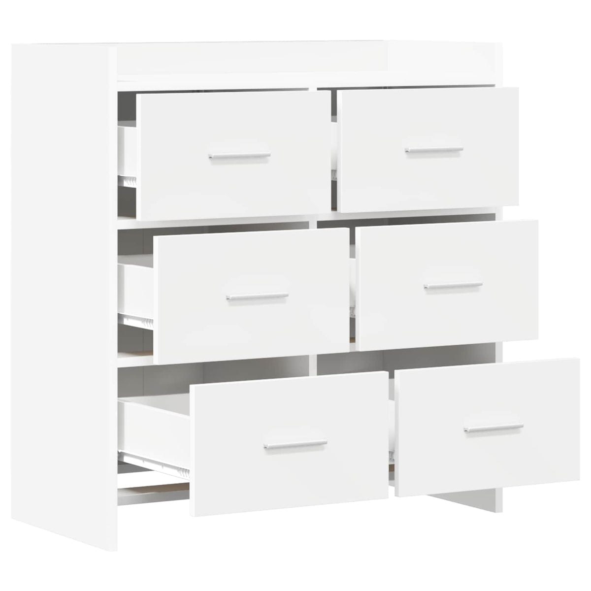 vidaXL Dressoir Wit 75 x 33 x 80 cm Bewerkt hout