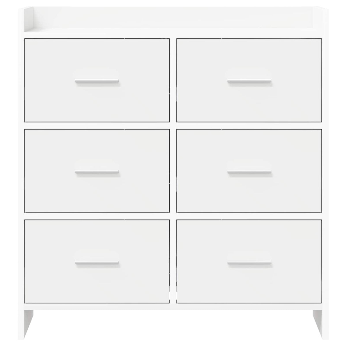 vidaXL Dressoir Wit 75 x 33 x 80 cm Bewerkt hout