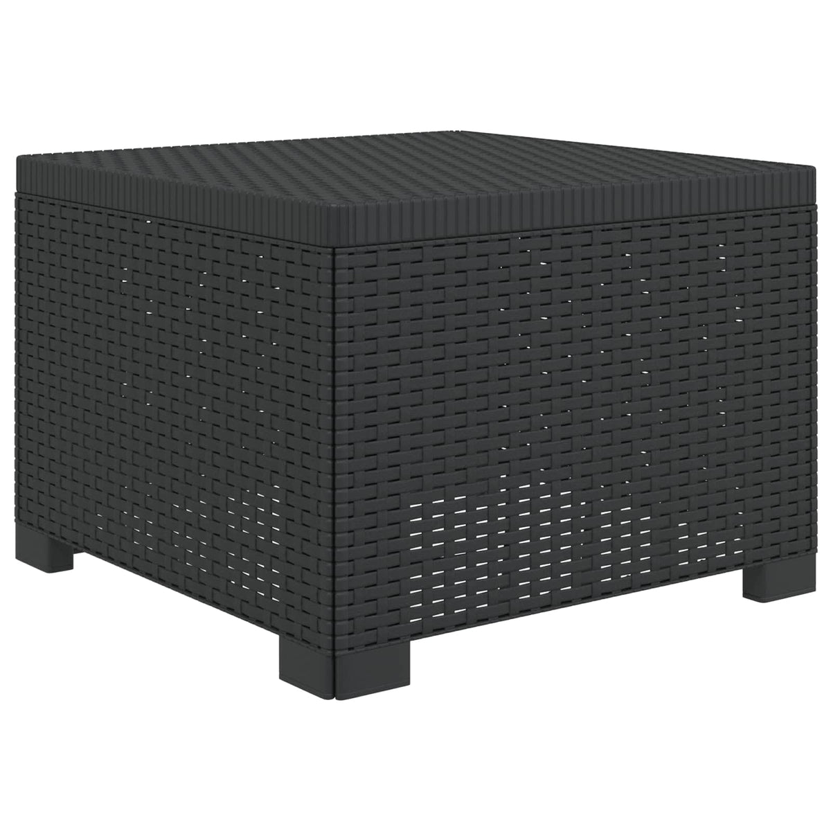 vidaXL Eénpersoons Tuinbank Rattan Look PP Antraciet