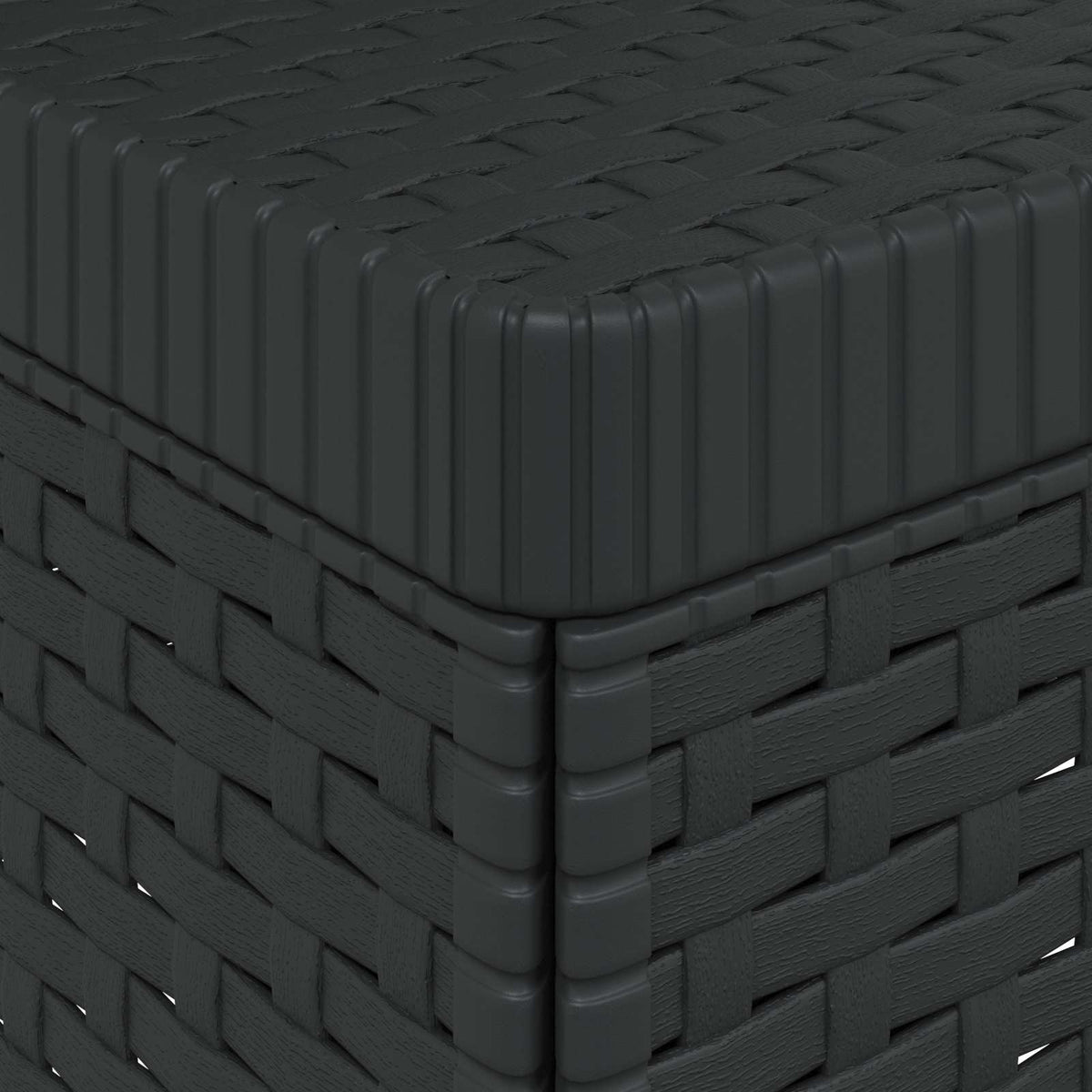 vidaXL Eénpersoons Tuinbank Rattan Look PP Antraciet