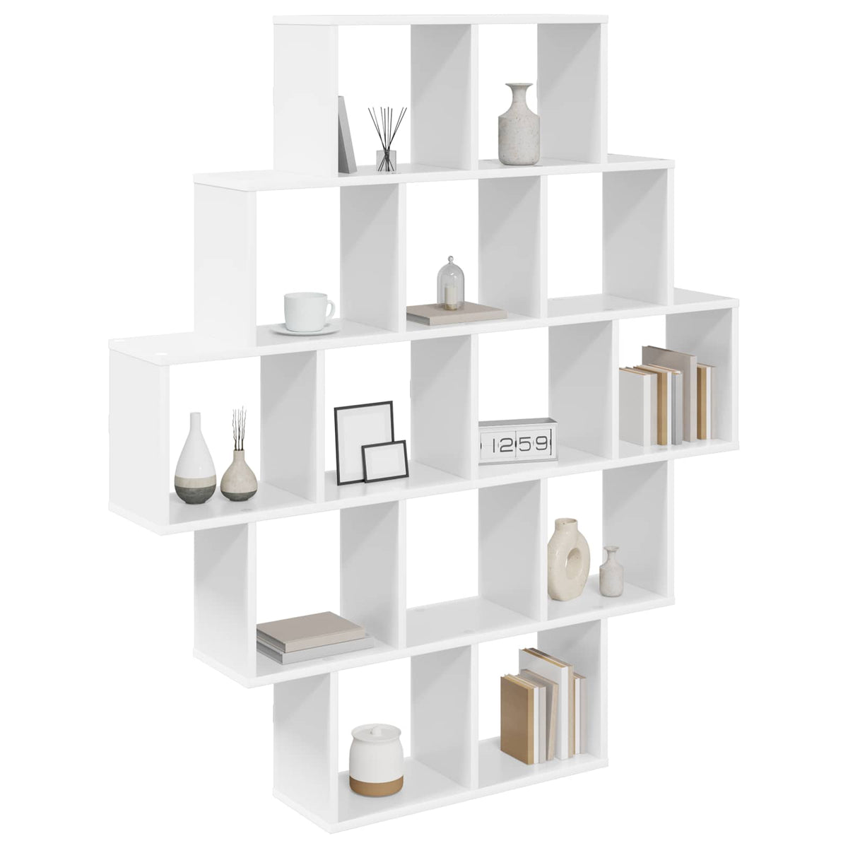 vidaXL Wandplank Wit 120 x 20 x 136 cm Bewerkt hout