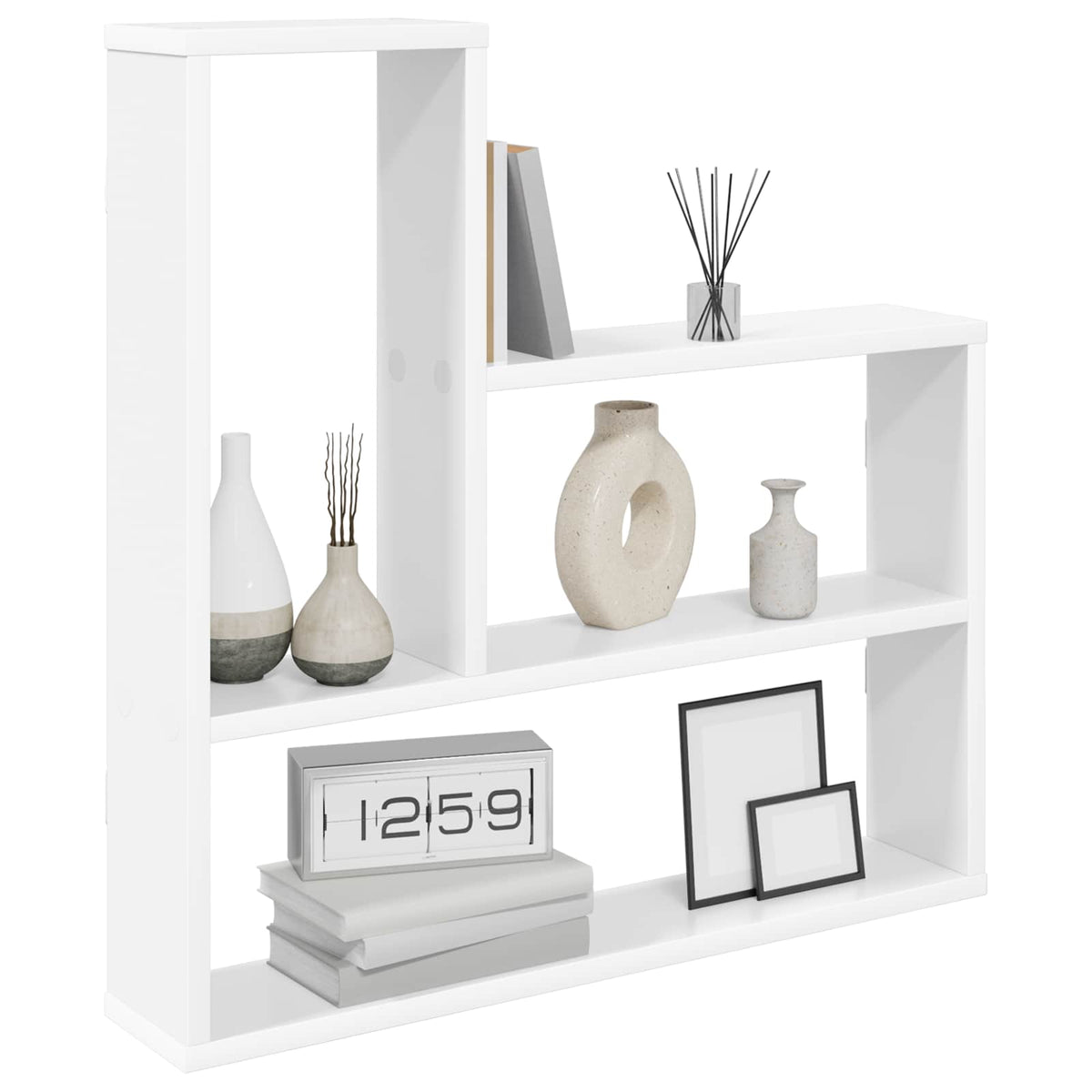 vidaXL Wandplank Wit 60 x 11 x 60 cm Bewerkt hout