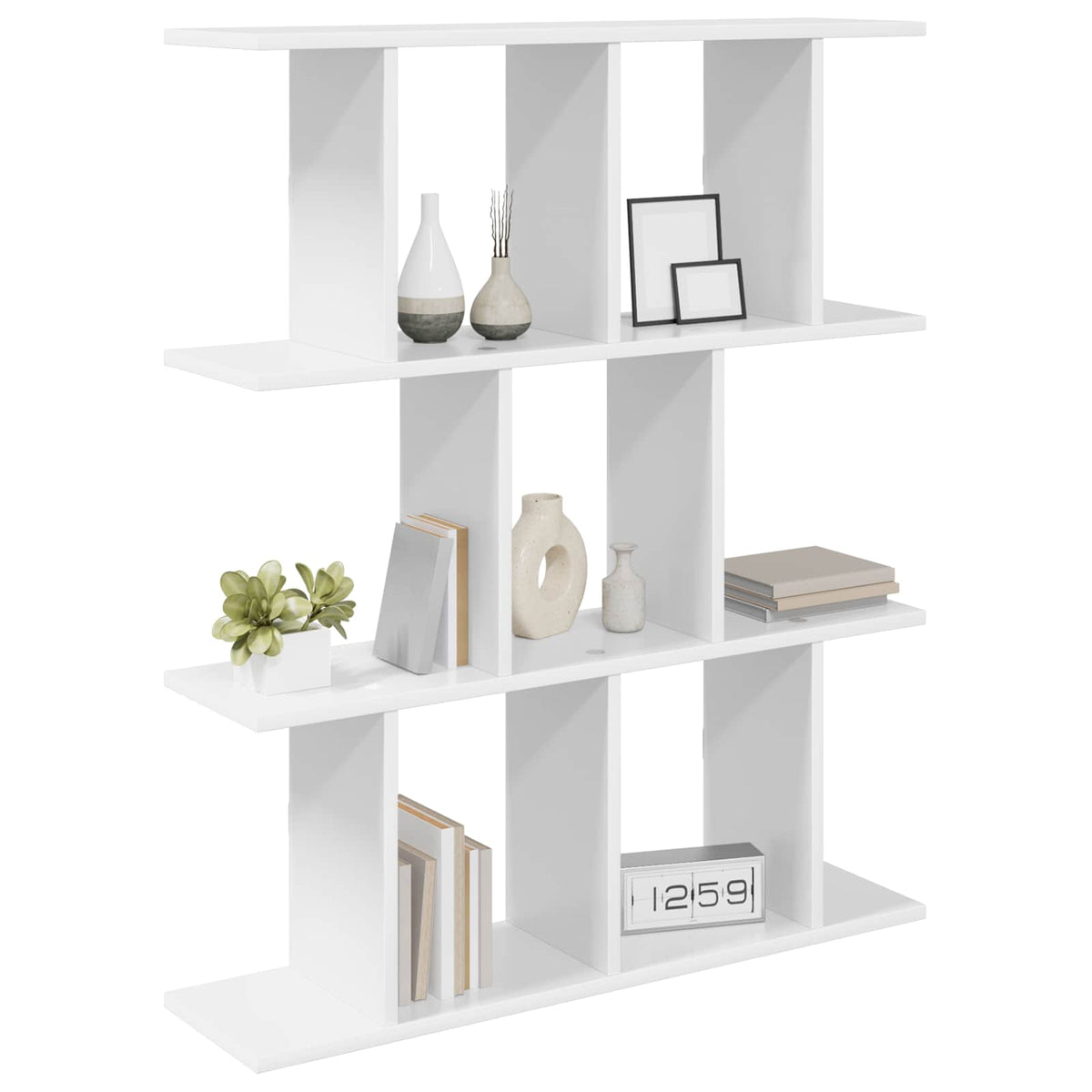 vidaXL Wandplank Wit 102 x 20 x 96 cm Bewerkt hout