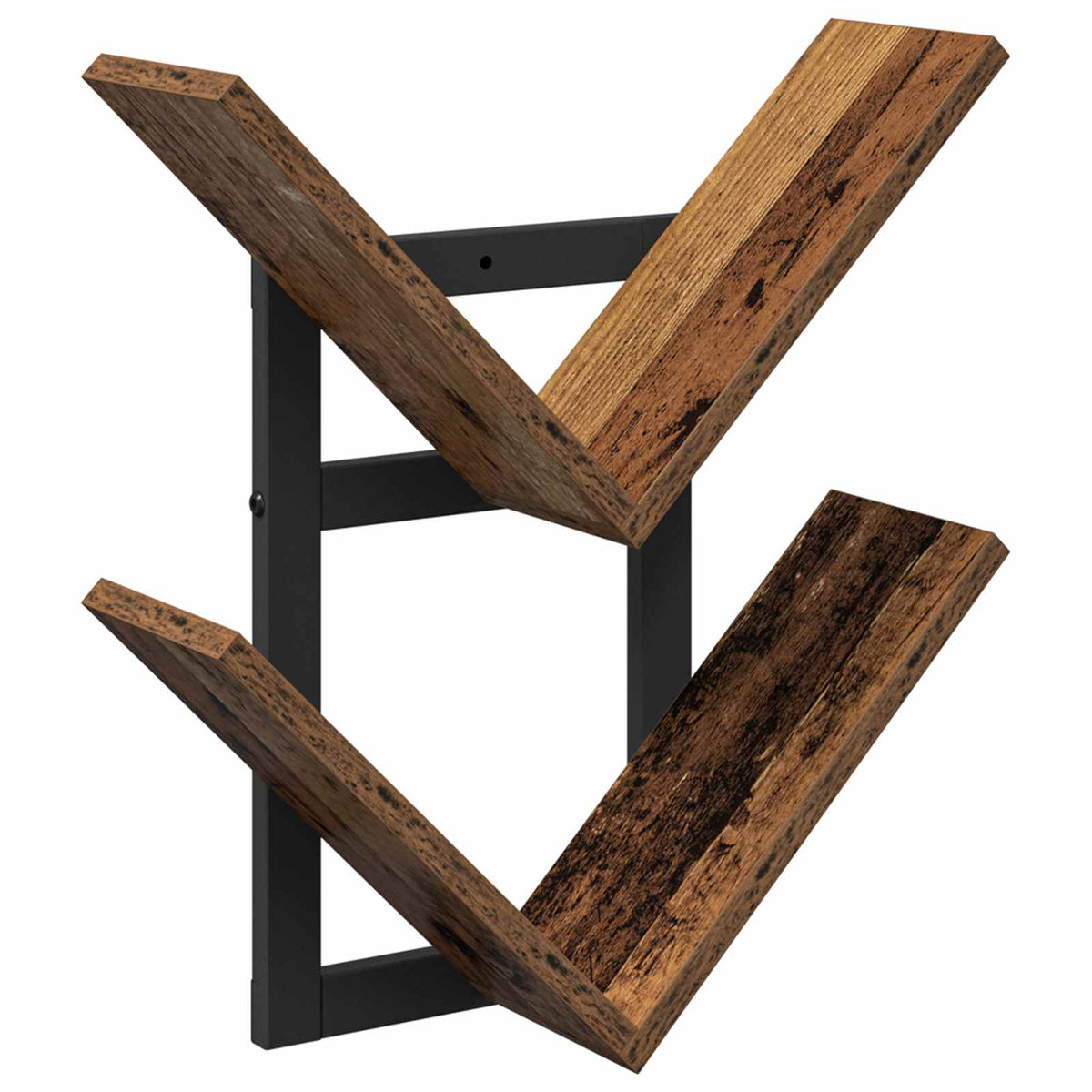 vidaXL Wand Vlonderschap Zwart eiken 43 x 15 x 47 cm Bewerkt hout