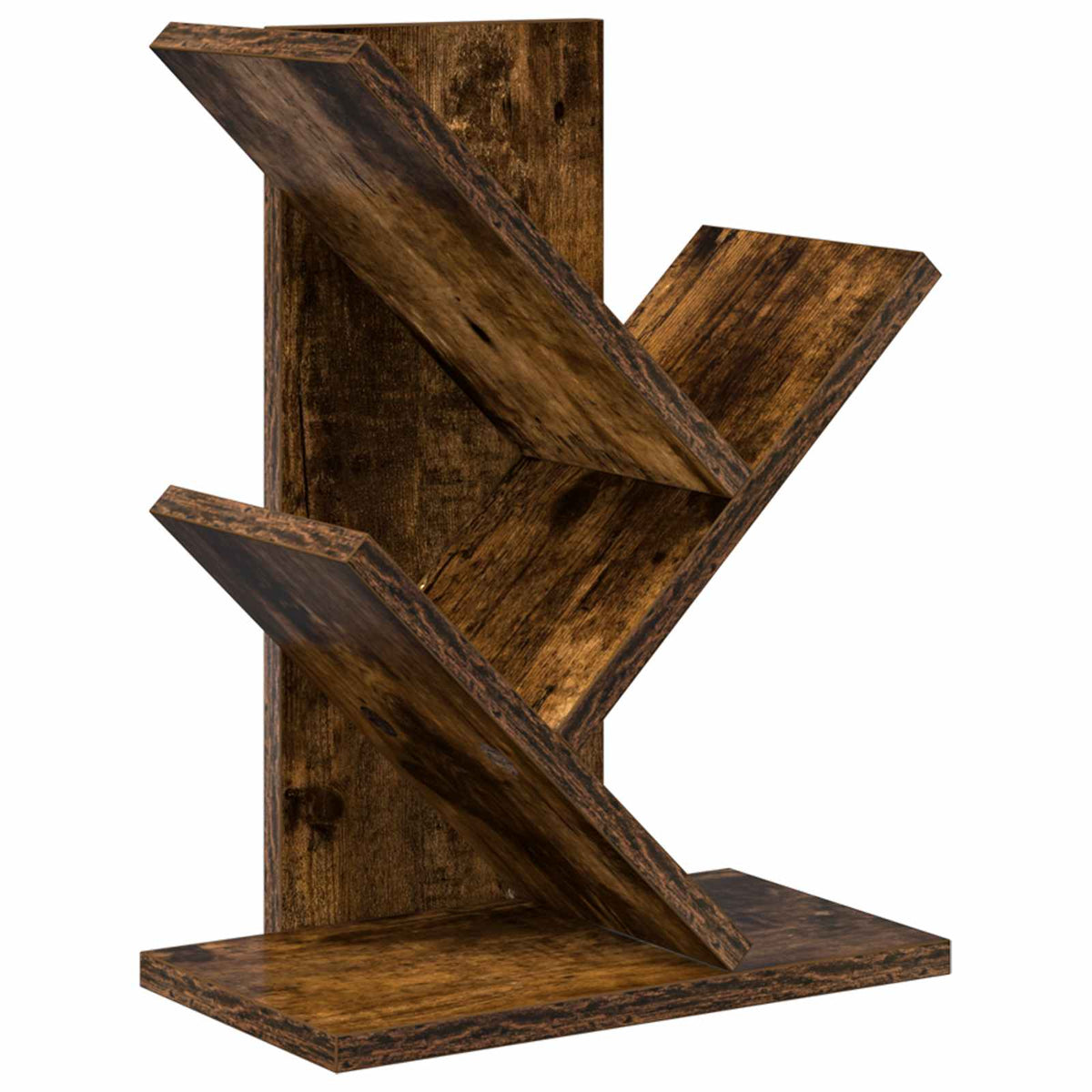 vidaXL Boomvormige boekenplank met 3 planken 30 x 18 x 40 cm Bewerkt hout Wit