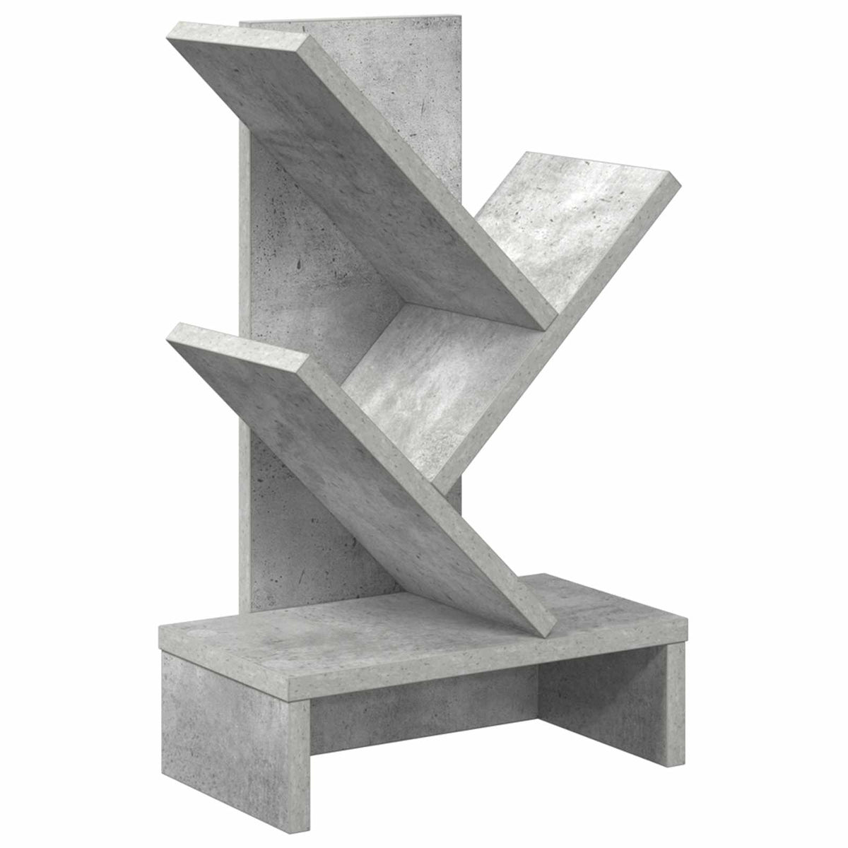 vidaXL Boomvormige boekenplank met 3 planken 30 x 18 x 40 cm Bewerkt hout Wit