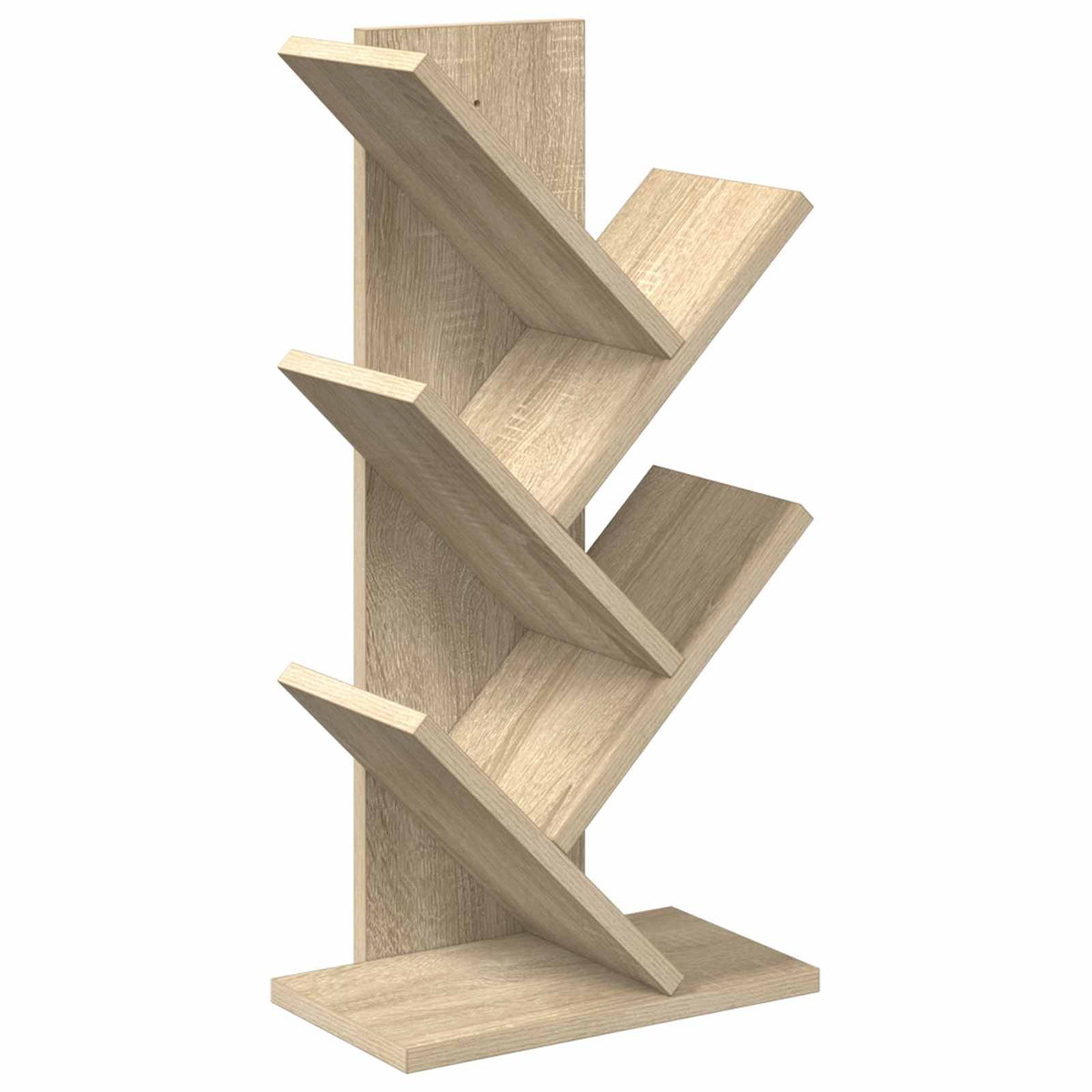 vidaXL Boomvormige boekenplank met 3 planken 30 x 18 x 40 cm Bewerkt hout Wit