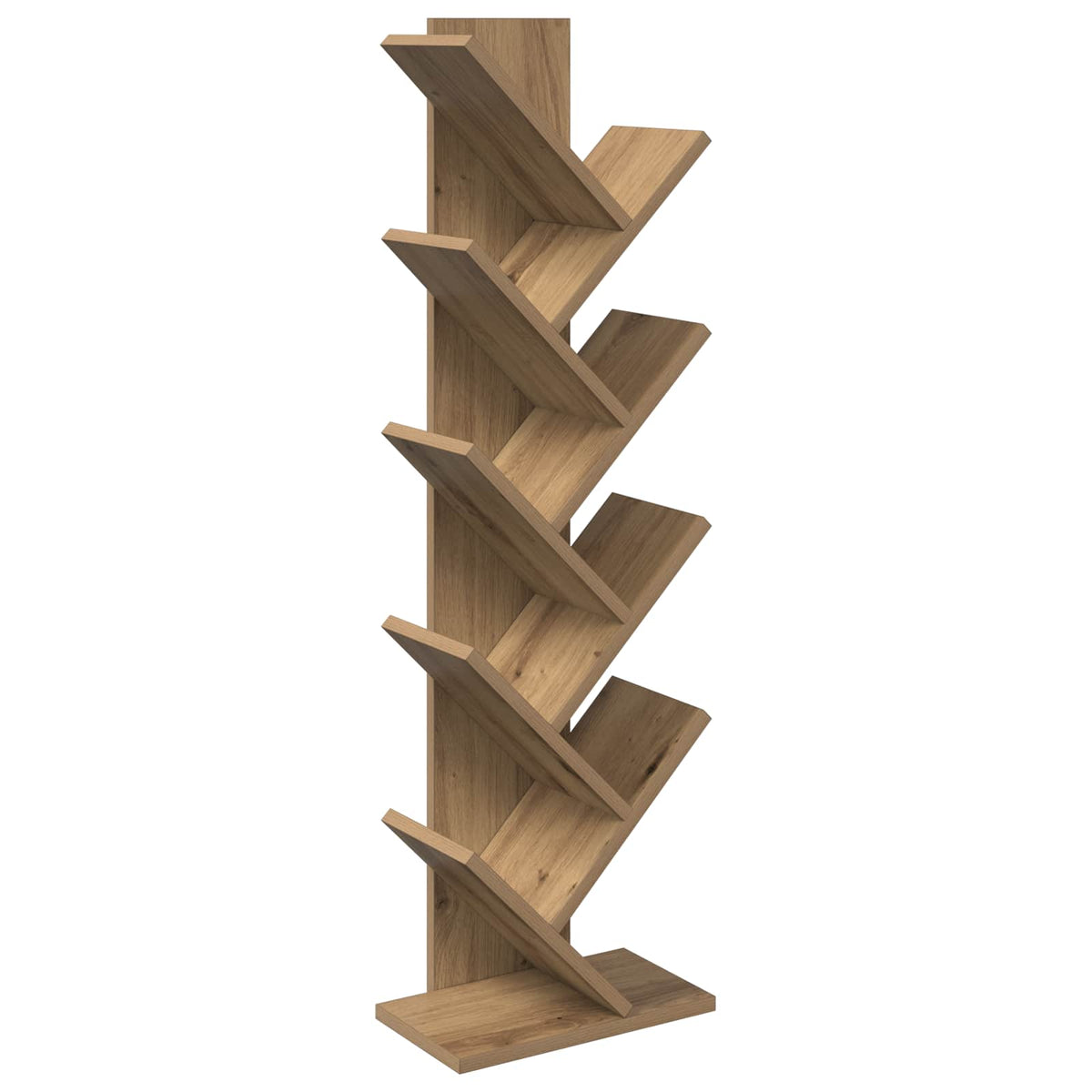 vidaXL Boomvormige boekenplank met 3 planken 30 x 18 x 40 cm Bewerkt hout Wit