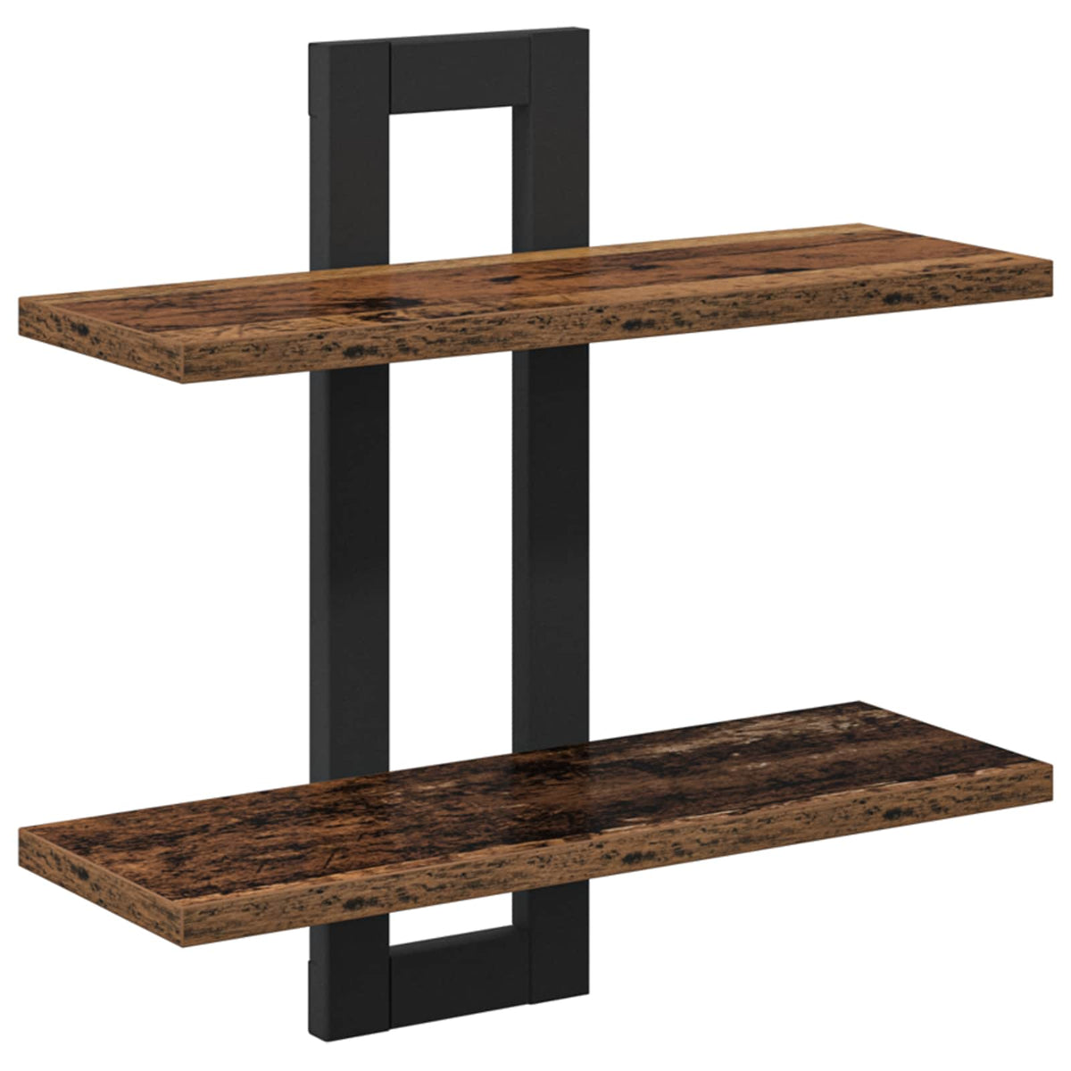 vidaXL Zwevende schappen Zwart eiken 40 x 15 x 40 cm Bewerkt hout