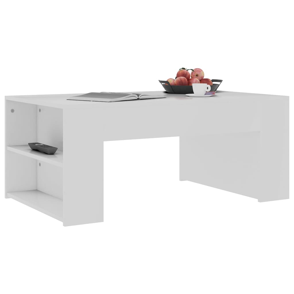 vidaXL Salontafel 100x60x42 cm bewerkt hout wit