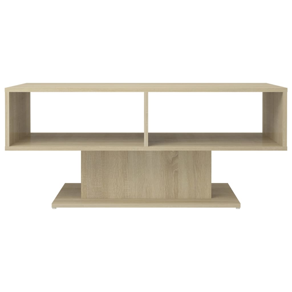 vidaXL Salontafel 103,5x50x44,5 cm bewerkt hout sonoma eikenkleurig