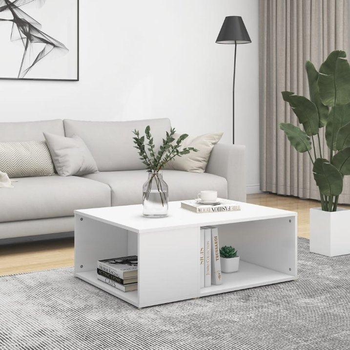 vidaXL Salontafel 90x67x33 cm bewerkt hout sonoma eikenkleurig - Aashly