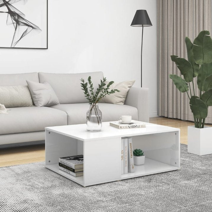 vidaXL Salontafel 90x67x33 cm bewerkt hout sonoma eikenkleurig - Aashly