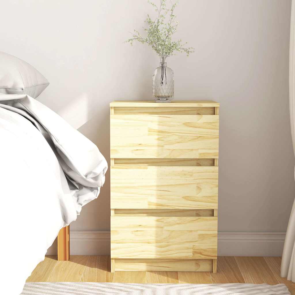 vidaXL Nachtkastjes 2 st 40x29,5x64 cm massief grenenhout - Aashly