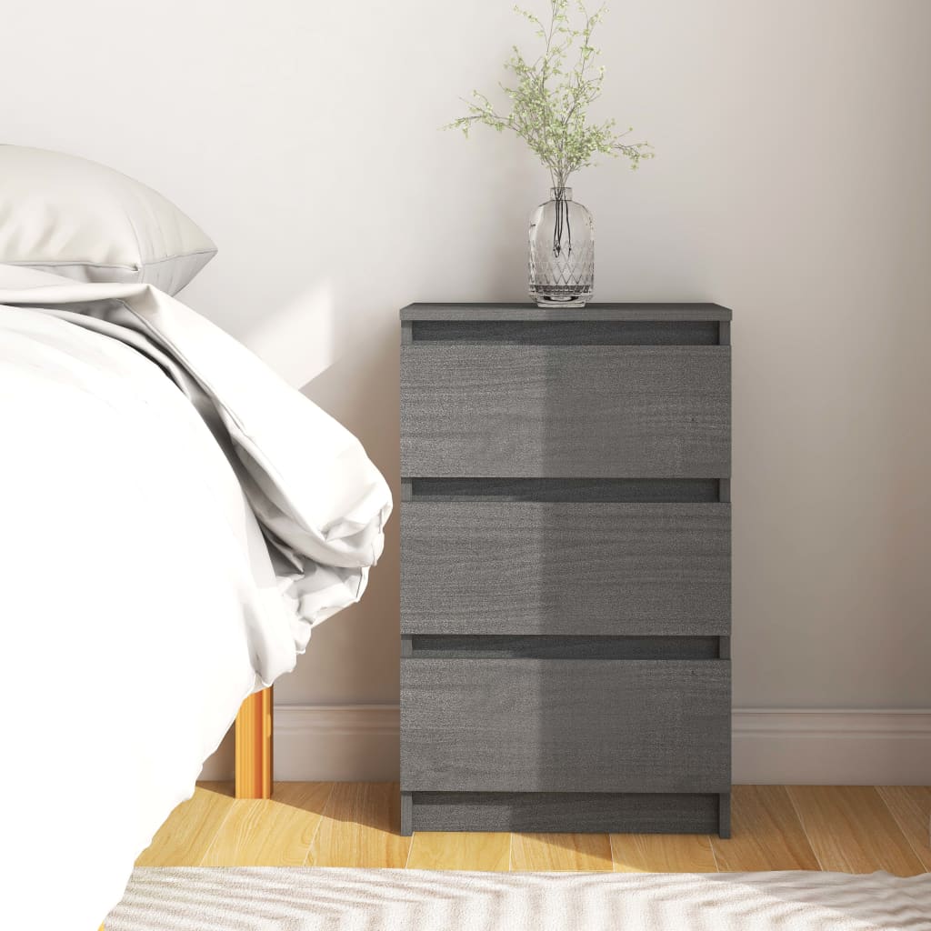 vidaXL Nachtkastjes 2 st 40x29,5x64 cm massief grenenhout - Aashly