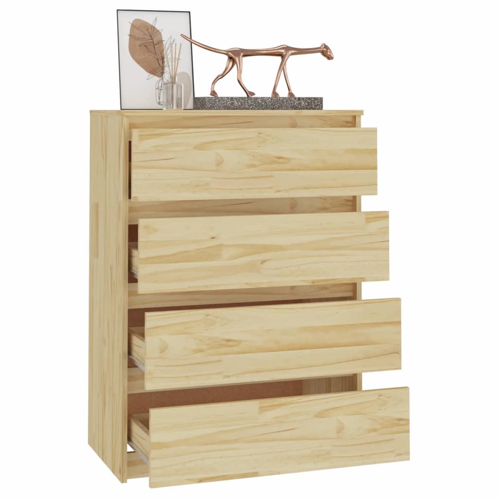vidaXL Bijzetkast 60x36x84 cm massief grenenhout - Aashly