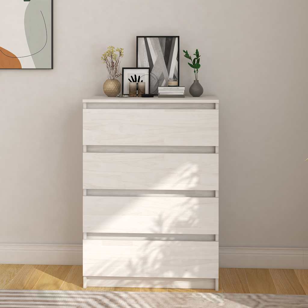 vidaXL Bijzetkast 60x36x84 cm massief grenenhout - Aashly