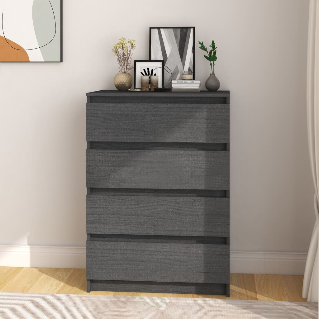 vidaXL Bijzetkast 60x36x84 cm massief grenenhout - Aashly