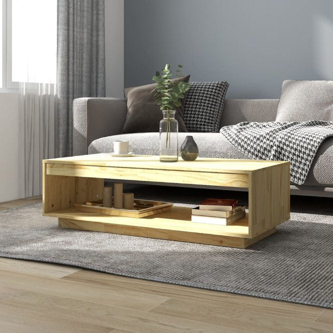 vidaXL Salontafel 110x50x33,5 cm massief grenenhout - Aashly