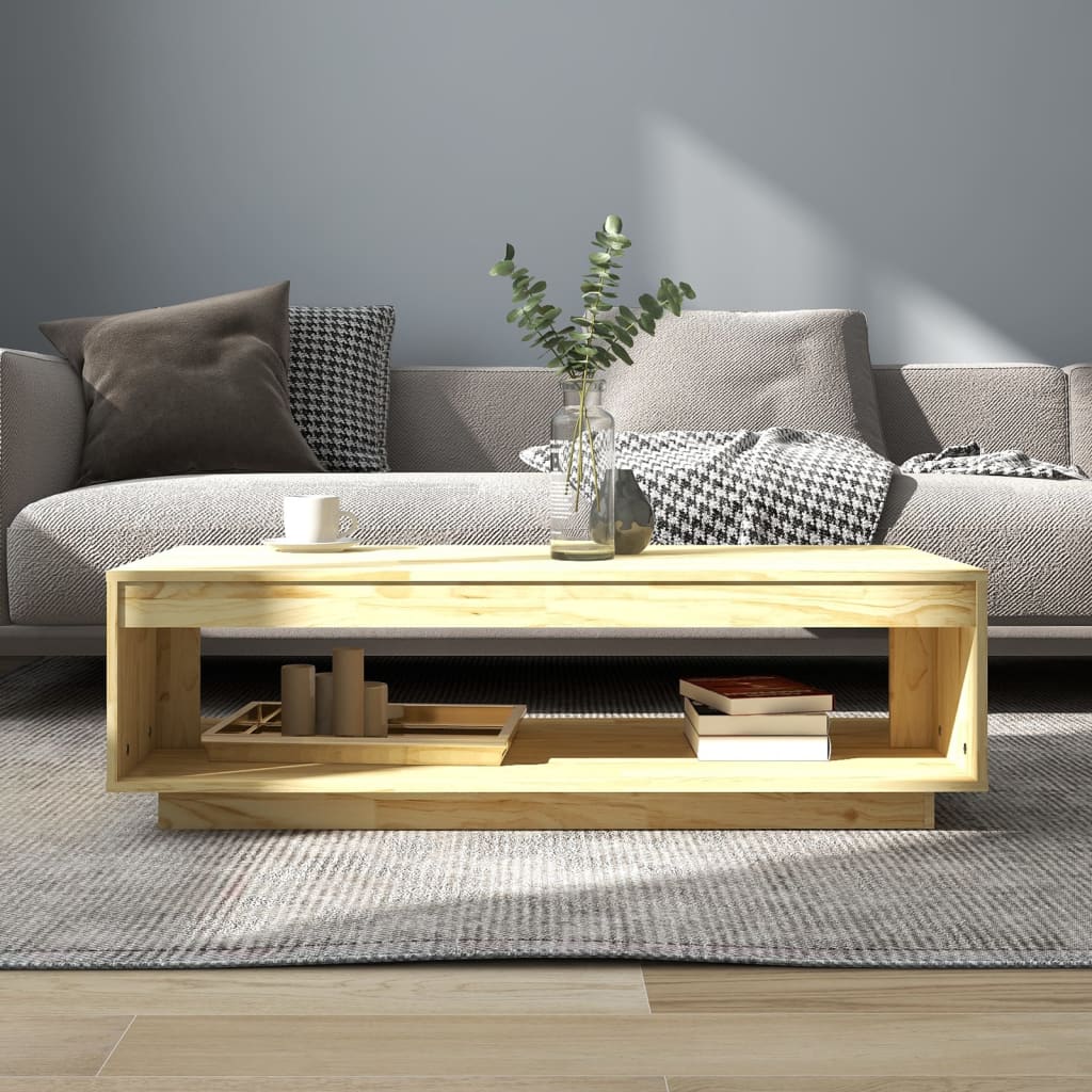 vidaXL Salontafel 110x50x33,5 cm massief grenenhout - Aashly