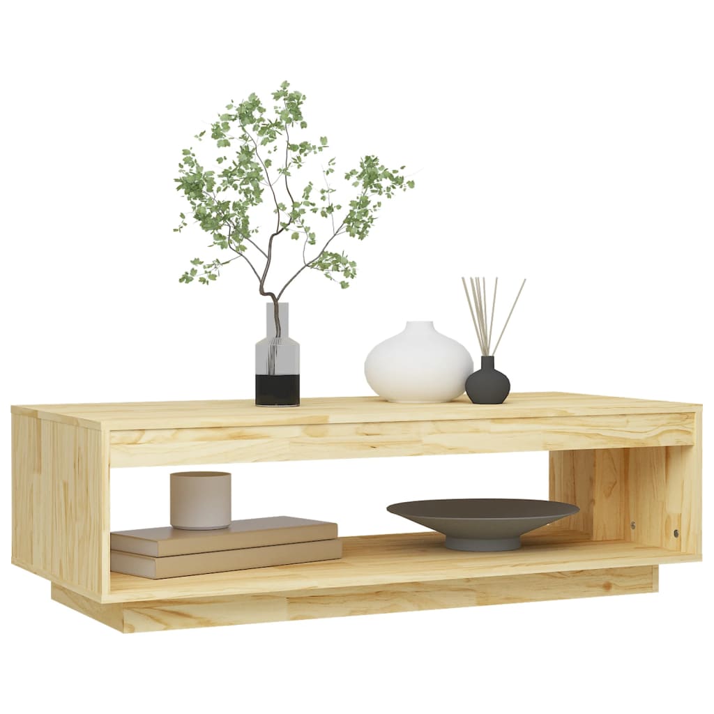 vidaXL Salontafel 110x50x33,5 cm massief grenenhout - Aashly