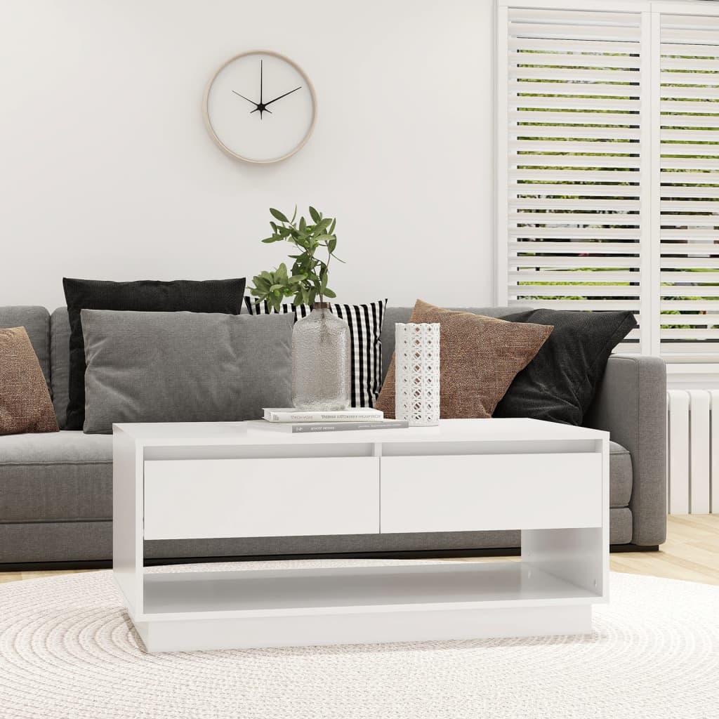 vidaXL Salontafel 102,5x55x44 cm bewerkt hout betongrijs - Aashly
