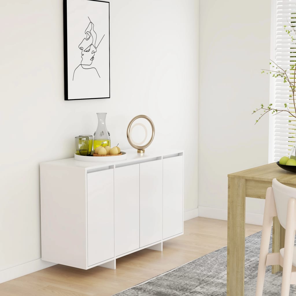 vidaXL Dressoir 120x41x75 cm bewerkt hout zwart - Aashly