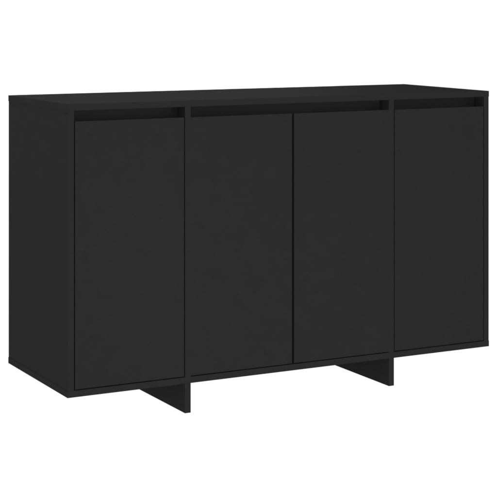 vidaXL Dressoir 120x41x75 cm bewerkt hout zwart - Aashly