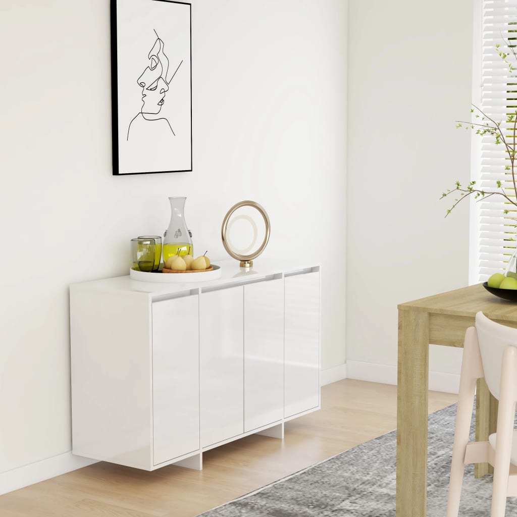 vidaXL Dressoir 120x41x75 cm bewerkt hout zwart - Aashly