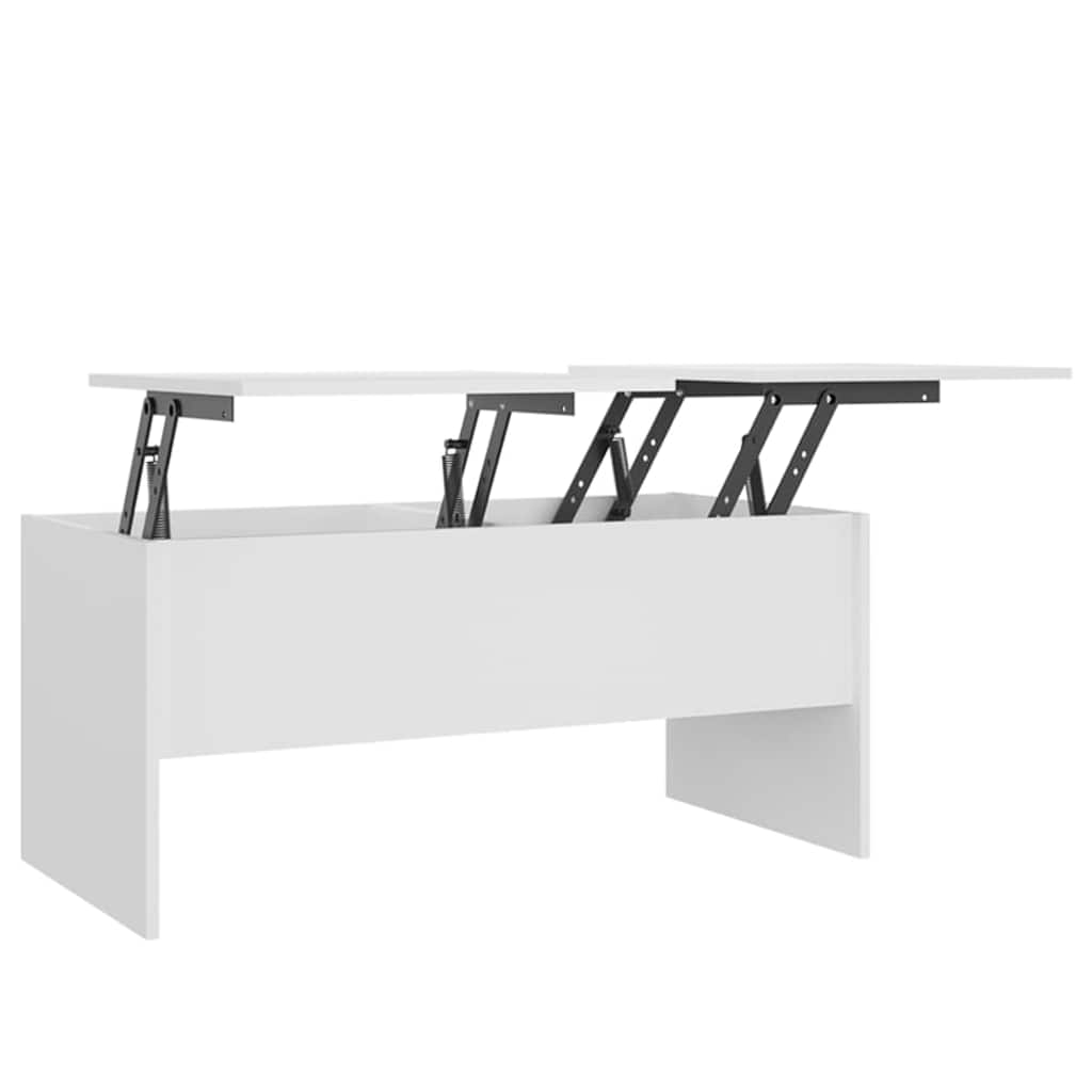 vidaXL Salontafel 102x50,5x46,5 cm bewerkt hout wit - Aashly