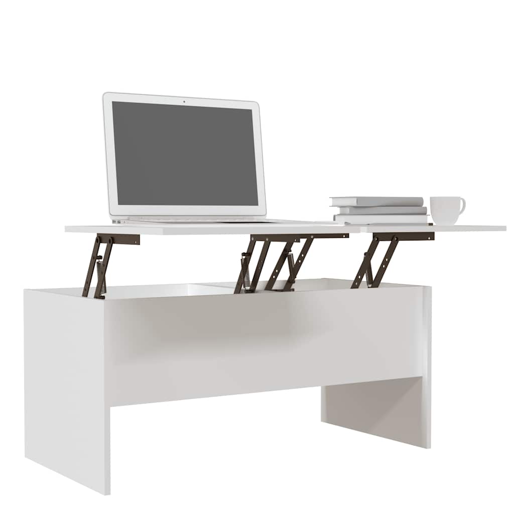 vidaXL Salontafel 102x50,5x46,5 cm bewerkt hout wit - Aashly