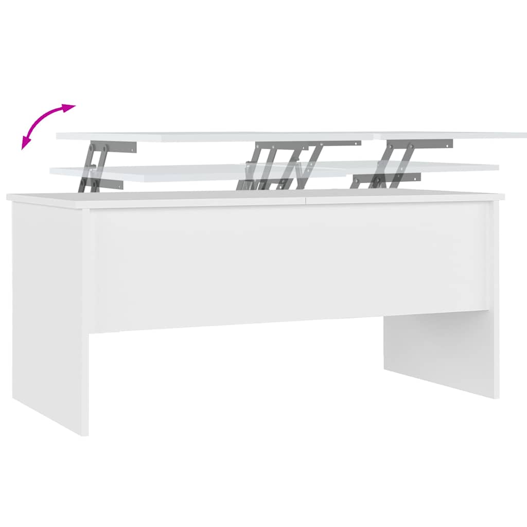 vidaXL Salontafel 102x50,5x46,5 cm bewerkt hout wit - Aashly