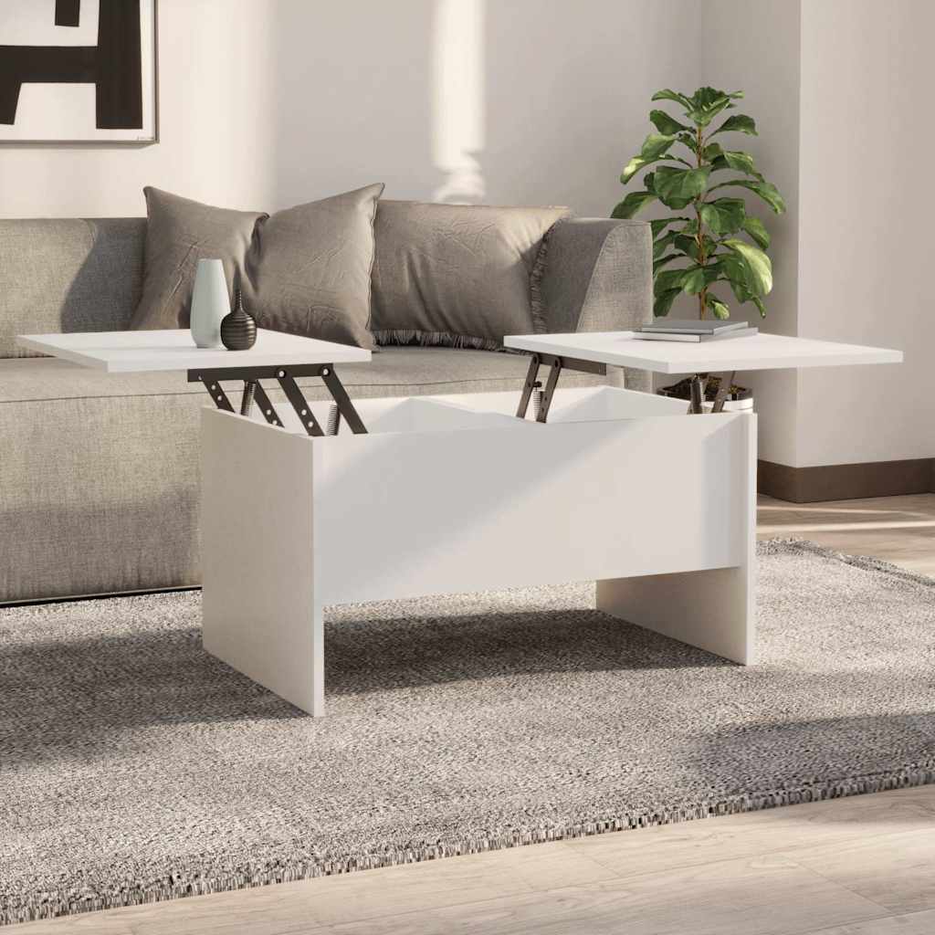 vidaXL Salontafel 102x50,5x46,5 cm bewerkt hout wit - Aashly