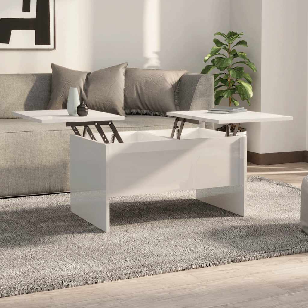 vidaXL Salontafel 102x50,5x46,5 cm bewerkt hout wit - Aashly
