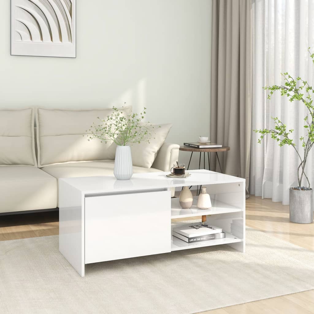 vidaXL Salontafel 102x50x45 cm bewerkt hout gerookt eikenkleurig