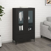 vidaXL Hoge kast 70x31x115 cm bewerkt hout gerookt eikenkleurig