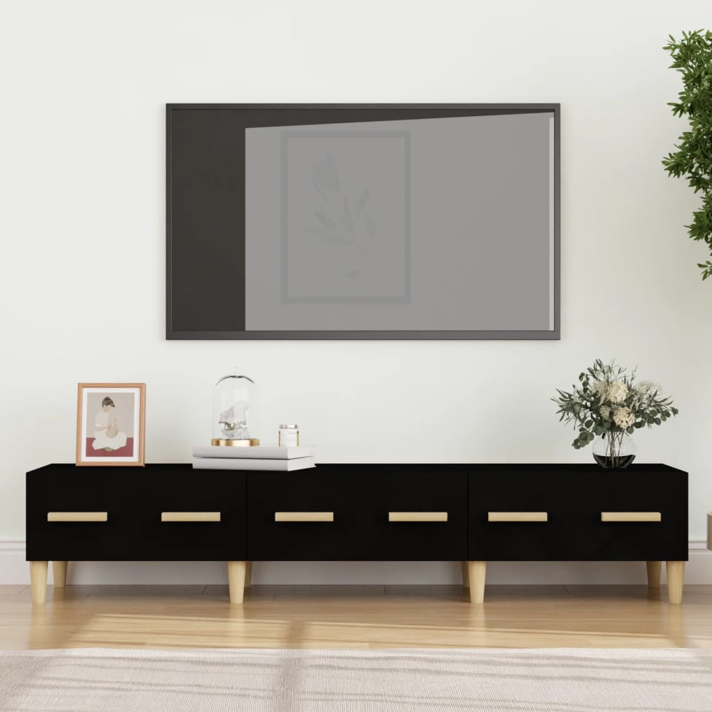 vidaXL Tv-meubel 150x34,5x30 cm bewerkt hout bruin eikenkleur - Aashly
