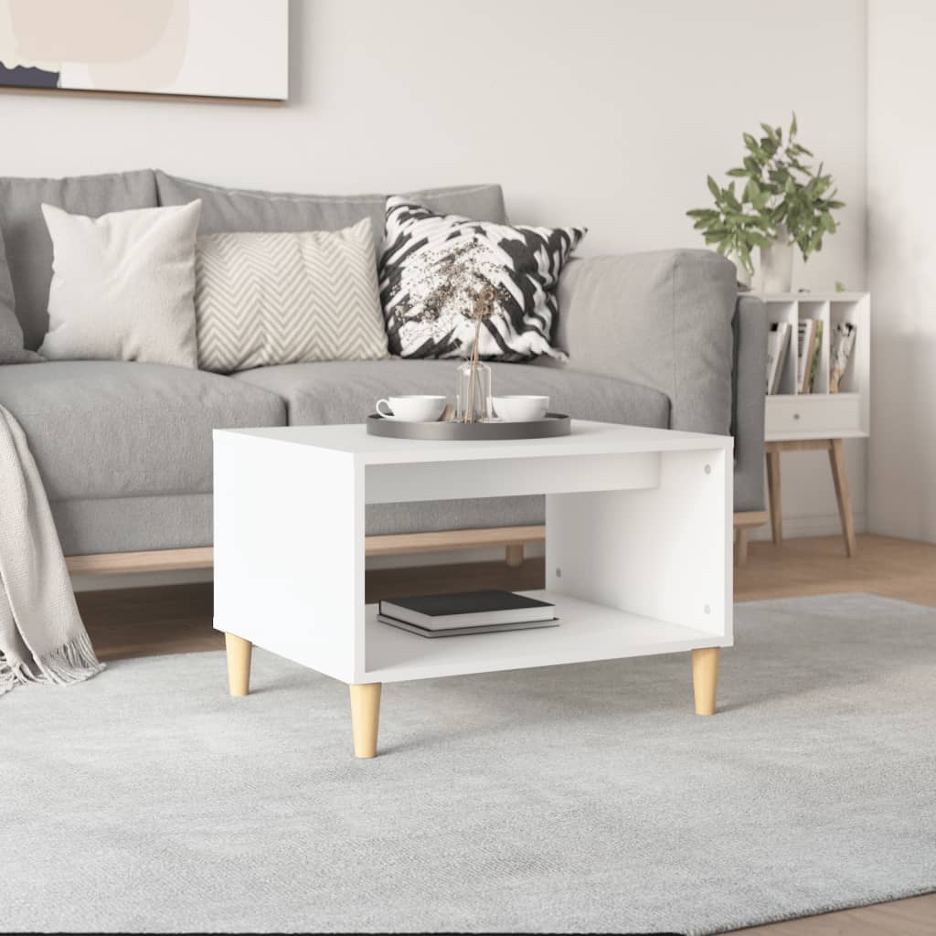 vidaXL Salontafel 60x50x40 cm bewerkt hout bruin eikenkleur - Aashly