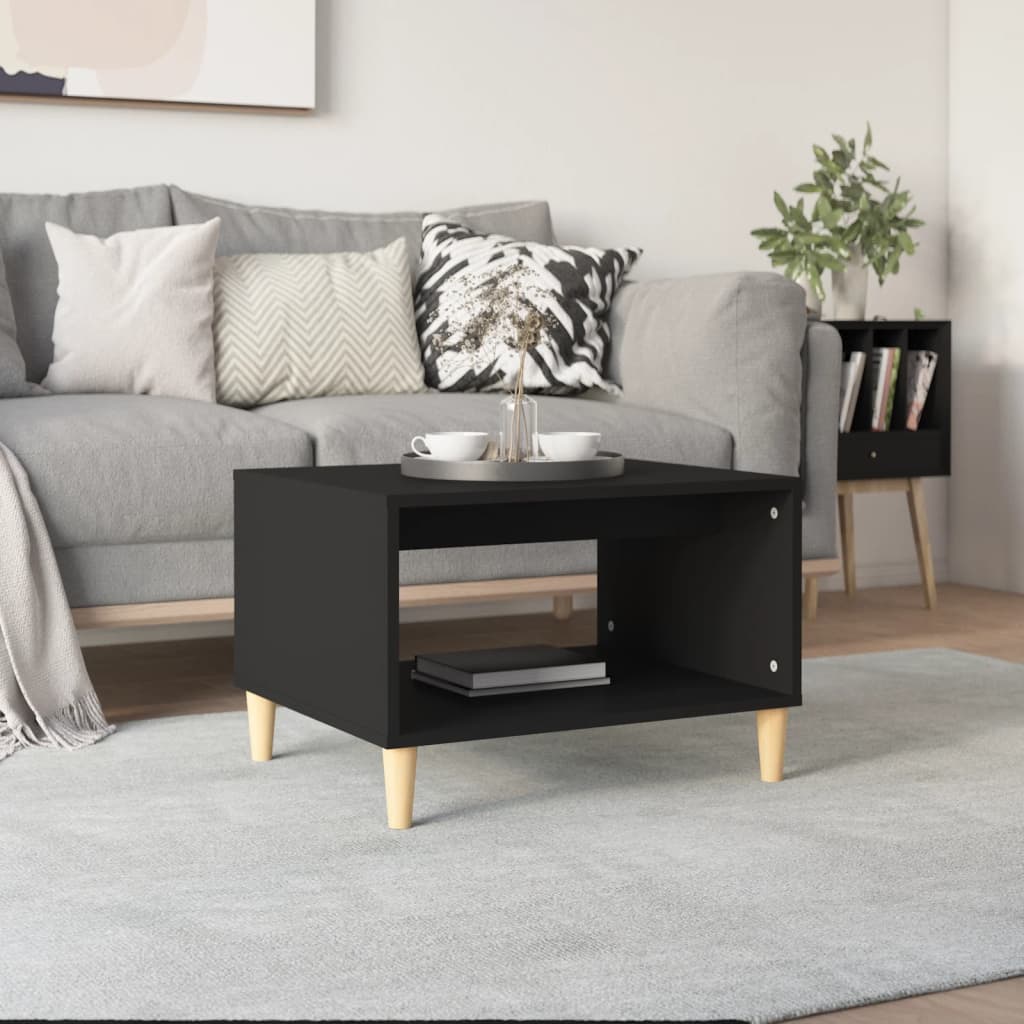 vidaXL Salontafel 60x50x40 cm bewerkt hout bruin eikenkleur - Aashly