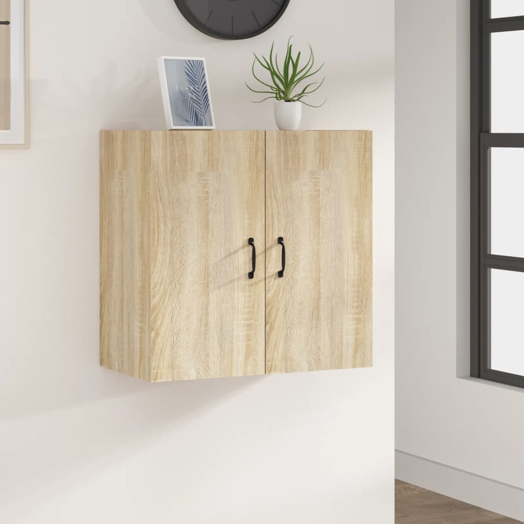 vidaXL Wandkast 60x31x60 cm bewerkt hout betongrijs - Aashly