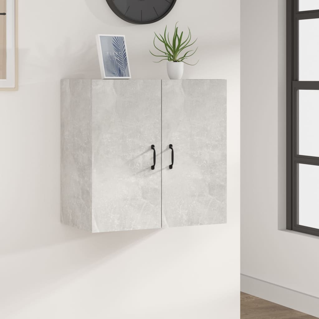 vidaXL Wandkast 60x31x60 cm bewerkt hout betongrijs - Aashly