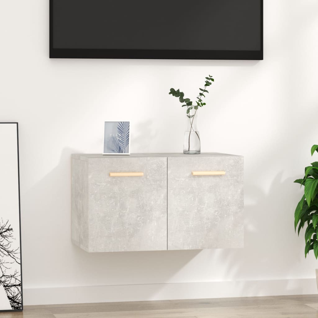 vidaXL Wall Cabinet 60x36.5x35 cm Processed Wood Grey Sonoma Oak Color