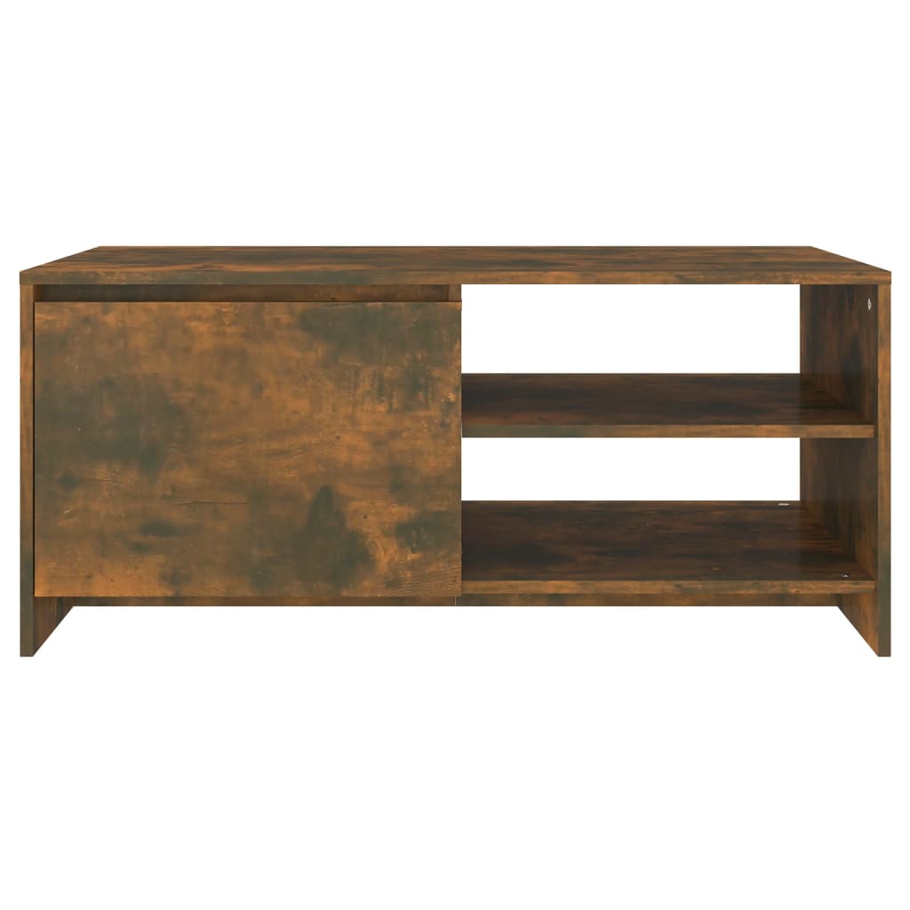 vidaXL Salontafel 102x50x45 cm bewerkt hout gerookt eikenkleurig