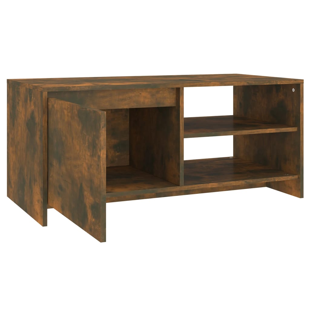 vidaXL Salontafel 102x50x45 cm bewerkt hout gerookt eikenkleurig