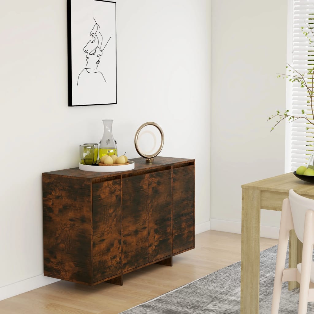 vidaXL Dressoir 120x41x75 cm bewerkt hout zwart - Aashly