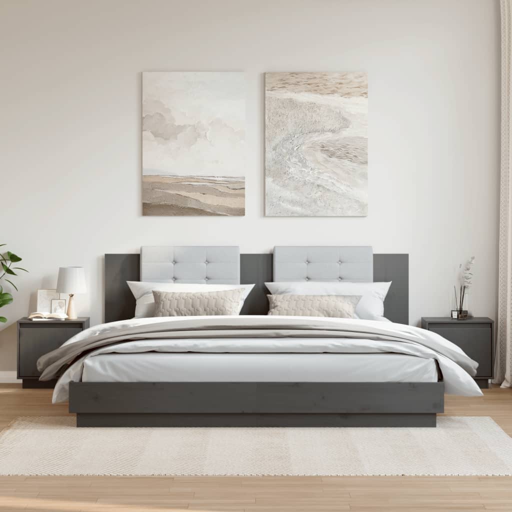vidaXL Nachtkastjes 2 st 40x30x40 cm massief grenenhout - Aashly