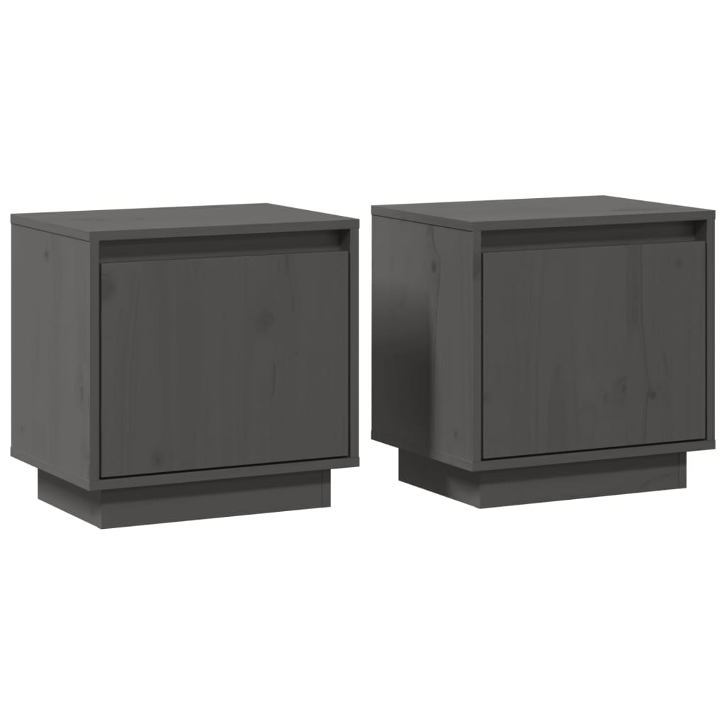 vidaXL Nachtkastjes 2 st 40x30x40 cm massief grenenhout - Aashly