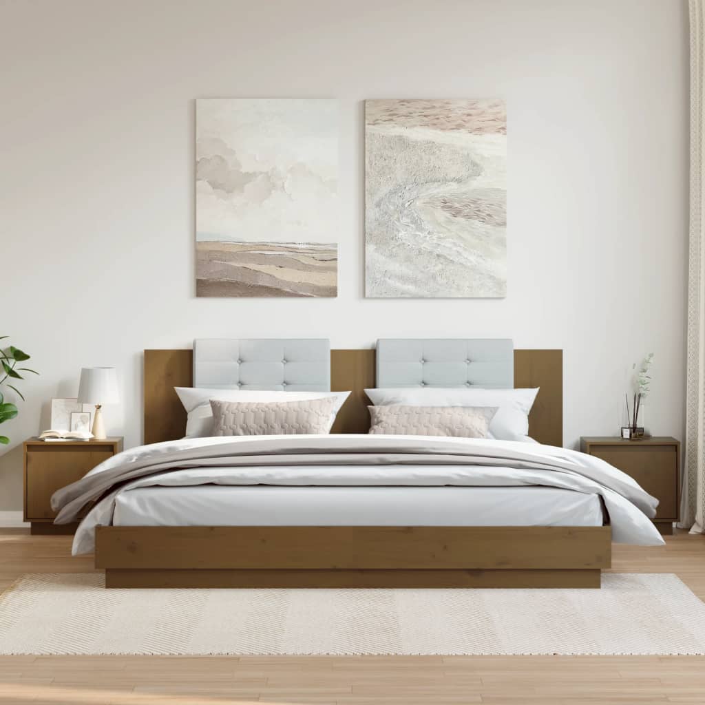 vidaXL Nachtkastjes 2 st 40x30x40 cm massief grenenhout - Aashly