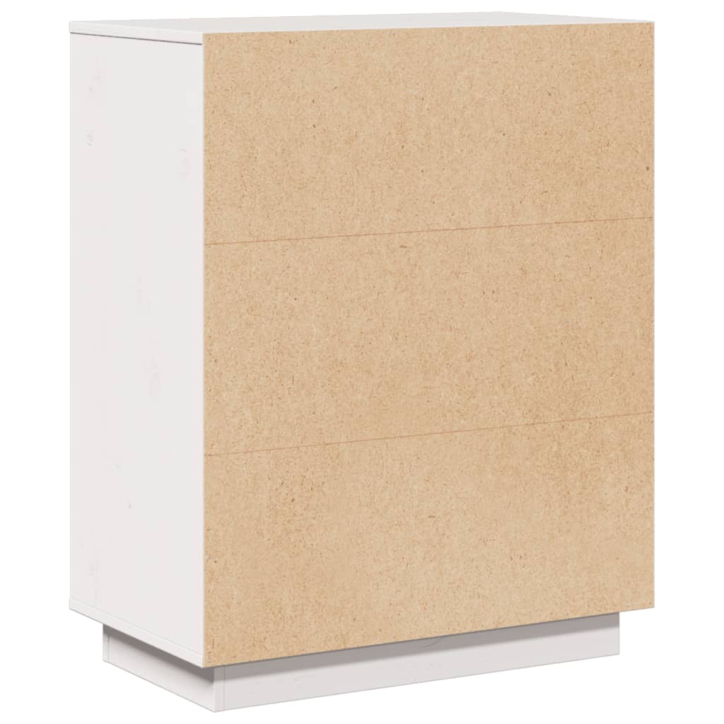 vidaXL Dressoir 60x34x75 cm massief grenenhout wit - Aashly