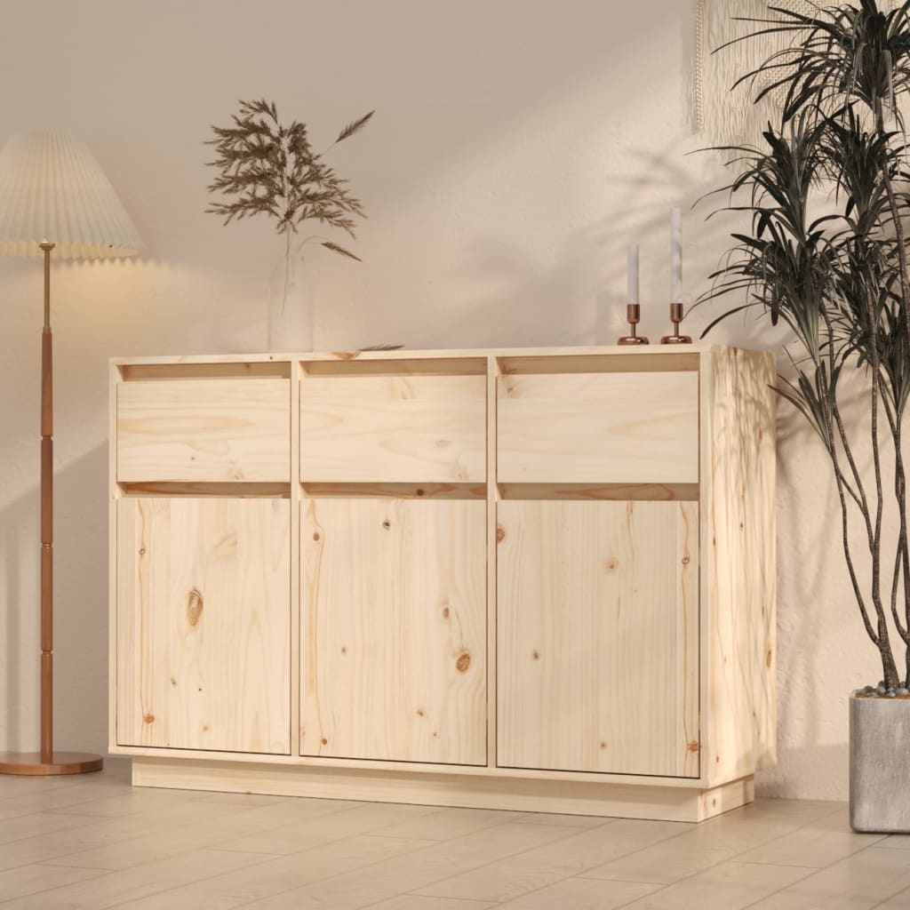 vidaXL Dressoir 110x34x75 cm massief grenenhout - Aashly